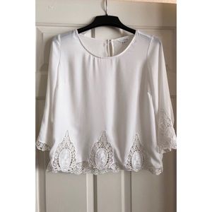 Charming Charlie Sheer 3/4 Sleeve Top